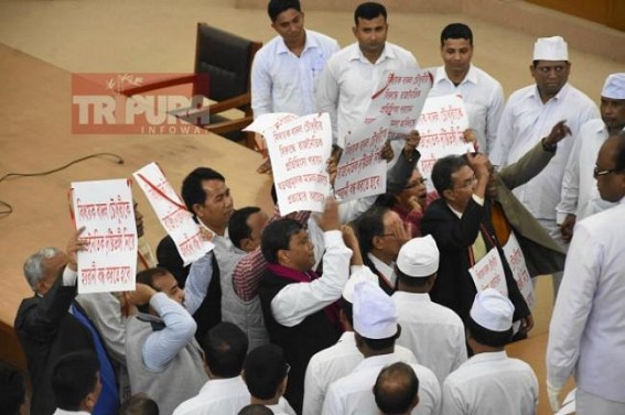 Ruckus in Tripura House over Ex-Minister's arrest Ruckus in Tripura House over Ex-Minister's arrest